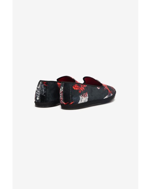 Roberto Cavalli Multicolor Embroidered Velvet Loafers for men