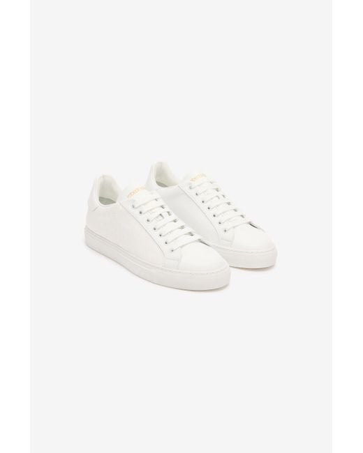 Roberto Cavalli White Sneakers With All-Over Rc Monogram