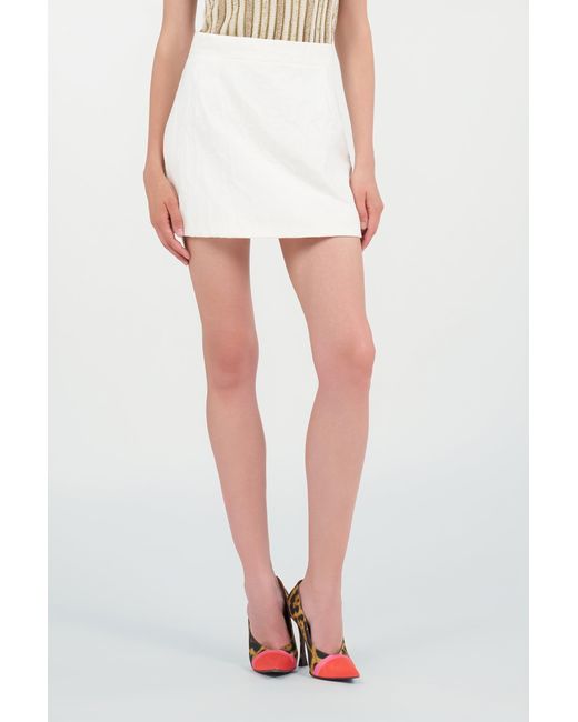 Roberto Cavalli White Mini Skirt