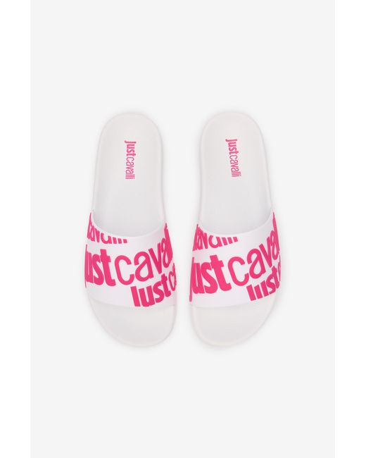 Roberto Cavalli Pink Slip-On Slides