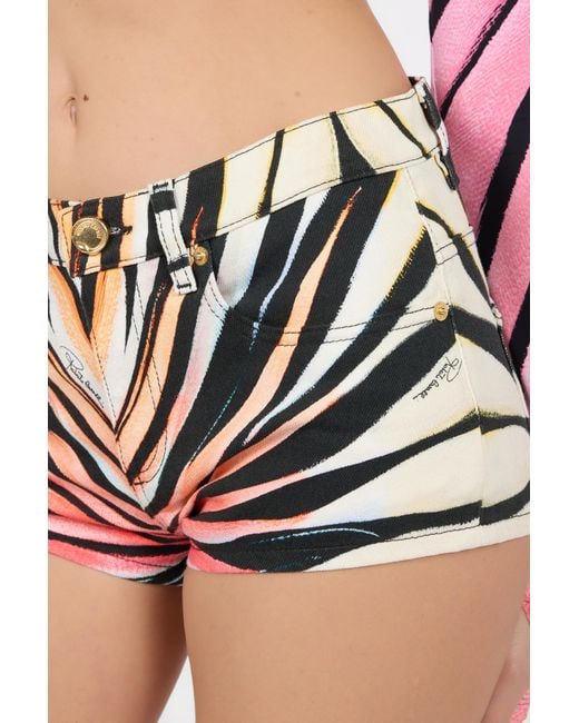 Roberto Cavalli Multicolor Ray Of Paradise Print Shorts