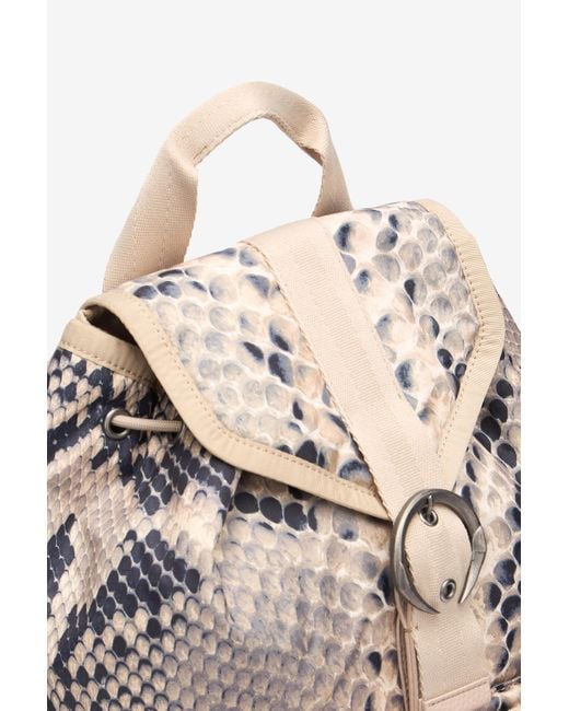 Roberto Cavalli Gray Napoli Python Backpack