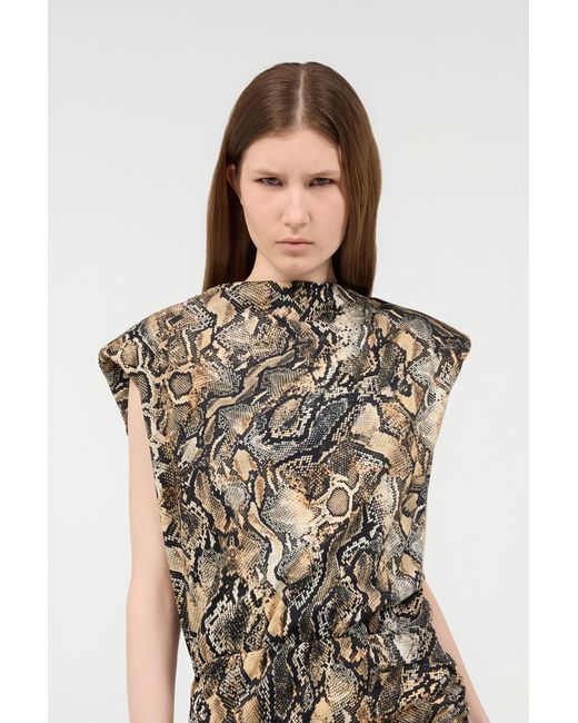 Mini-Robe À Imprimé Python Roberto Cavalli en coloris White