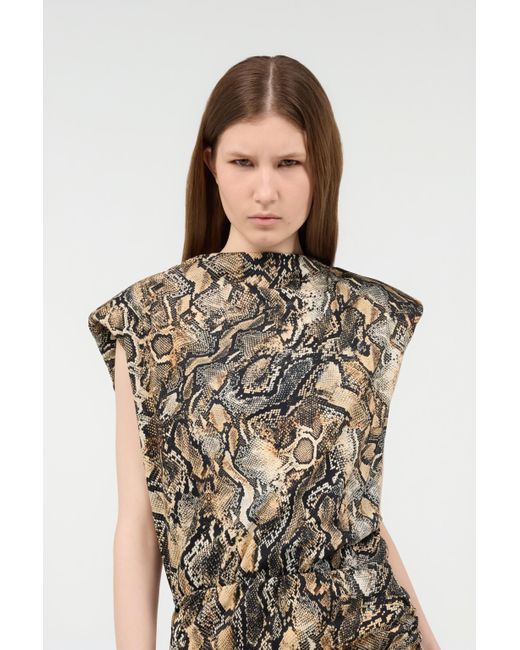 Mini-Robe À Imprimé Python Roberto Cavalli en coloris White
