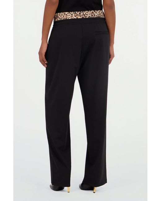Roberto Cavalli Black Leopard Skin Waist Joggers