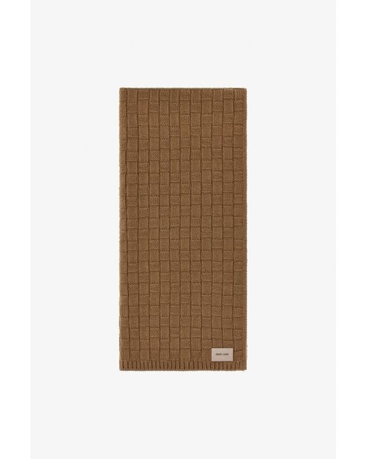 Roberto Cavalli Natural Alpaca Blend Scarf With Branded Tag for men