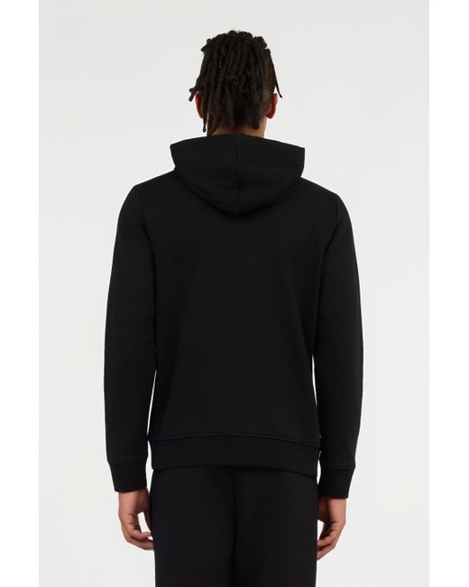 Sudadera Negra Con Capucha Monogram Rc Roberto Cavalli de hombre de color Black