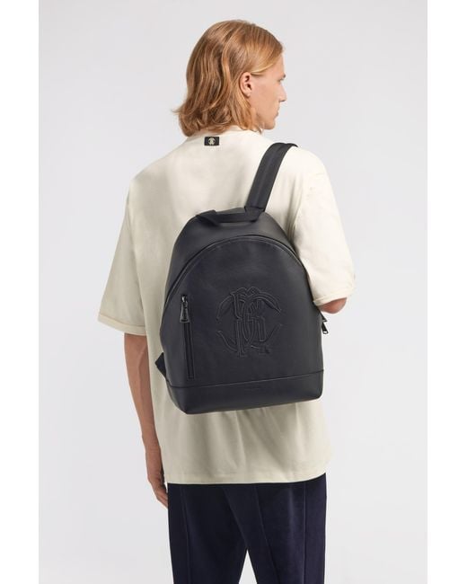 Roberto Cavalli Blue Rc Logo Backpack for men