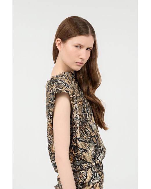 Mini-Robe À Imprimé Python Roberto Cavalli en coloris White