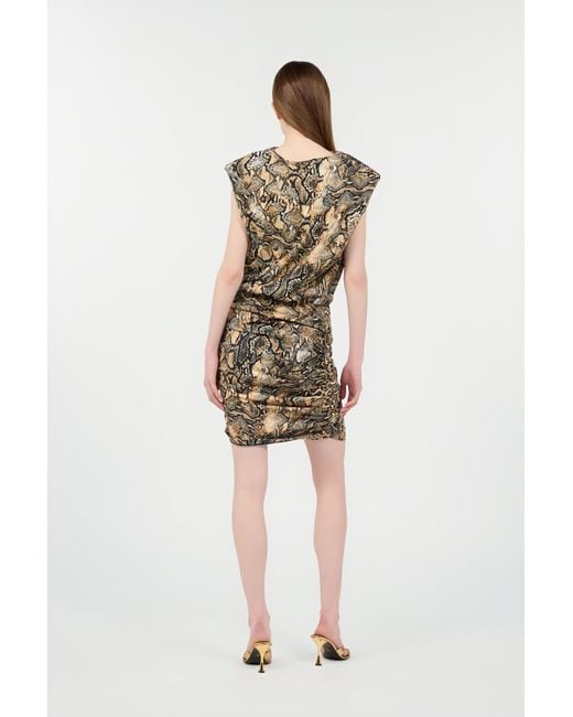 Mini-Robe À Imprimé Python Roberto Cavalli en coloris White