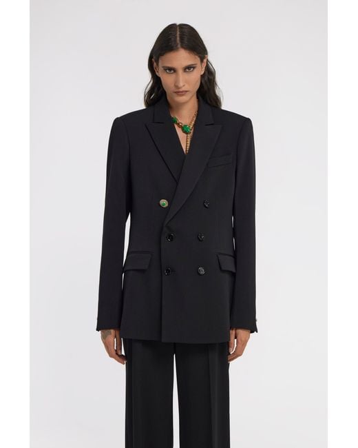 Roberto Cavalli Black Double-Breasted Blazer