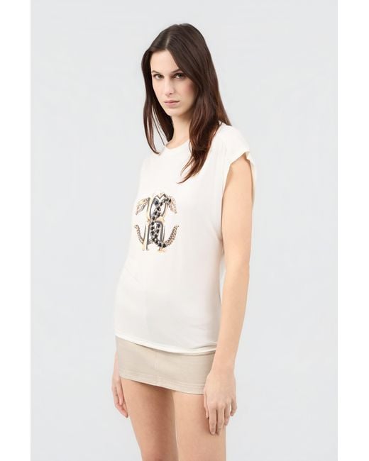 Roberto Cavalli White Ivory T-Shirt
