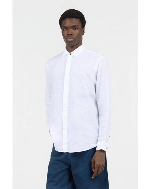 Roberto Cavalli White Linen Shirt for men