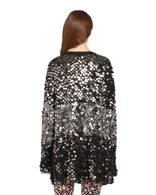 Roberto Cavalli Black Sequin Embroidered Sweater