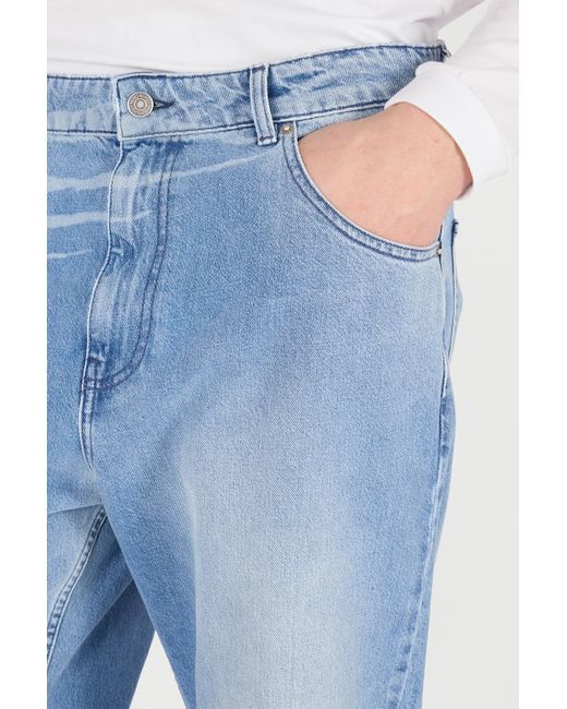 Roberto Cavalli Blue Zebra Design Jeans for men
