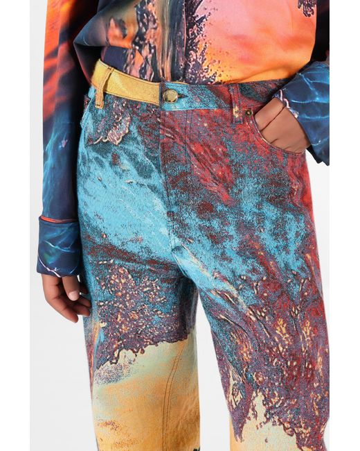Roberto Cavalli White Itaca Print Trousers