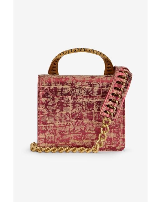 Roberto Cavalli Red Medium Roar Bag