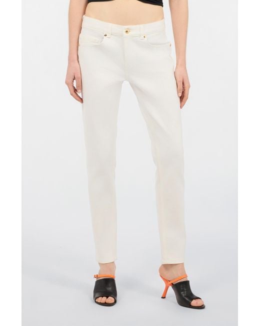 Roberto Cavalli White Straight-Leg Pants