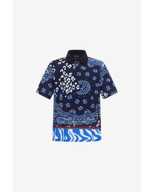 Polo Stampa Just Cavalli di Roberto Cavalli in Blue da Uomo