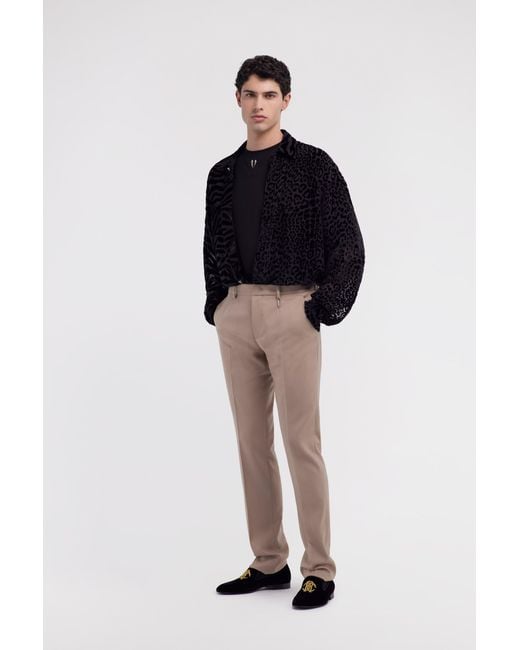 Roberto Cavalli White Tailored Pants With Fang for men