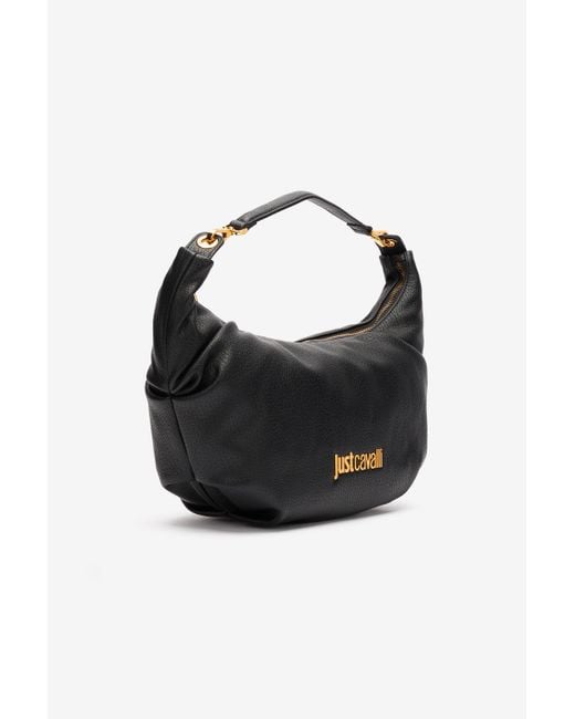 Sac Hobo Souple Avec Logo Roberto Cavalli en coloris Black