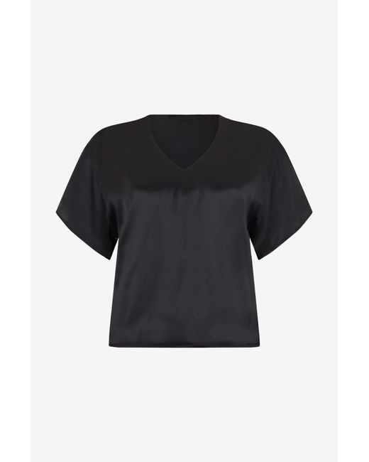 Roberto Cavalli Black Silk Top With Cut-Outs