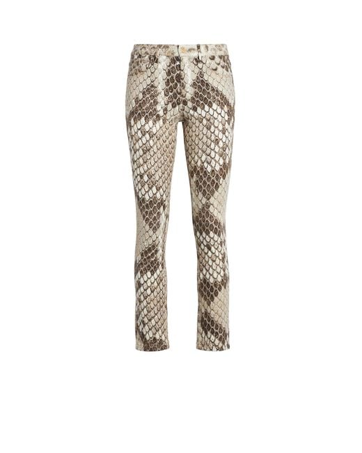 Roberto Cavalli Natural Python Print Jeans