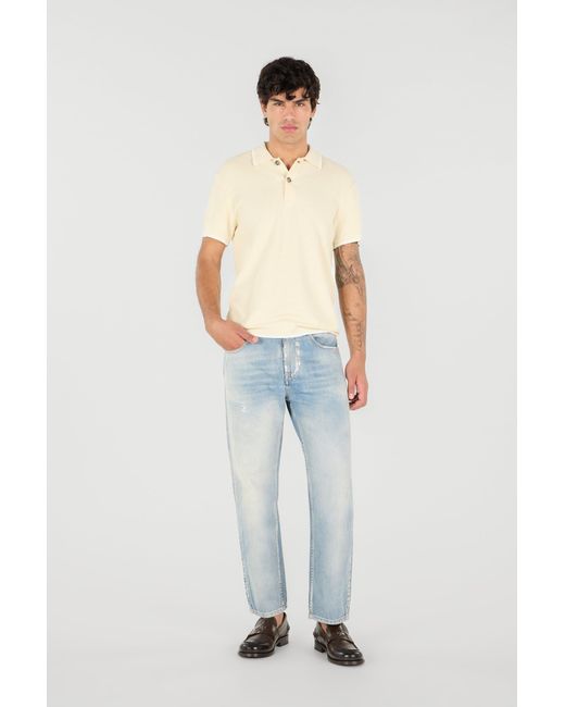 Roberto Cavalli Blue Light Wash Jeans With Monogram Rc for men