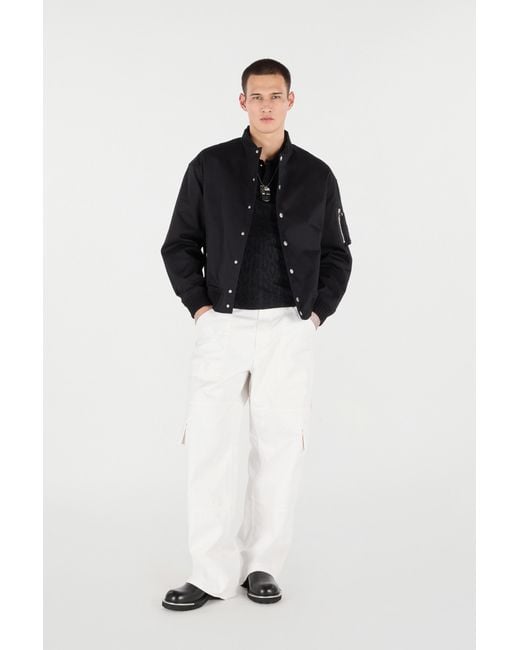 Roberto Cavalli White Python-Print Pants With Pockets for men