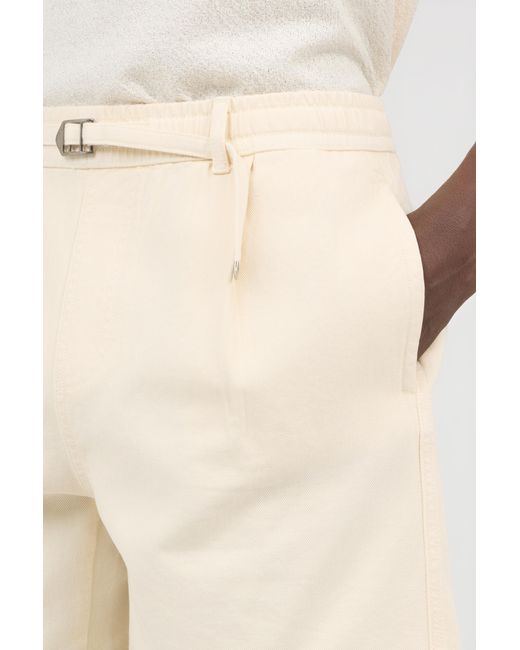 Roberto Cavalli Natural Cream Cotton Shorts With Belt for men