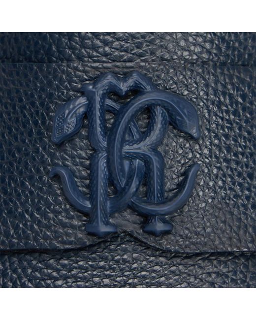 Roberto Cavalli Blue Leather Loafers for men