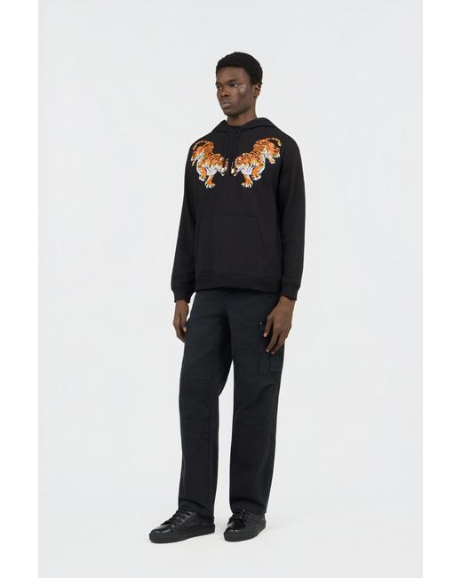Roberto Cavalli Black Cotton Cargo Trousers for men