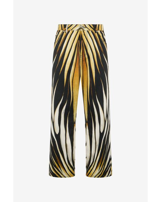 Roberto Cavalli Jeans Mit Ray Of-Print in White für Herren