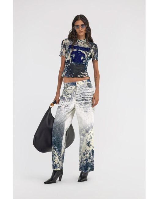 Roberto Cavalli White Appaloosa Printed Jeans