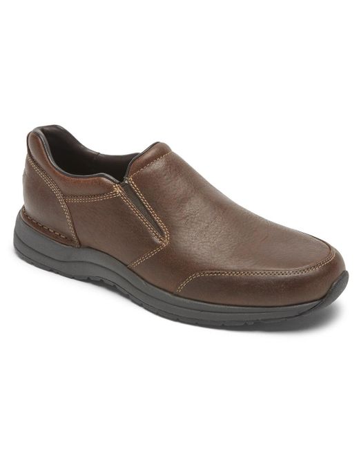 Rockport Edge Hill 2 Double Gore Slip-on Shoes in Brown for Men | Lyst