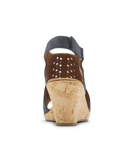 women's briah perforated slingback wedges