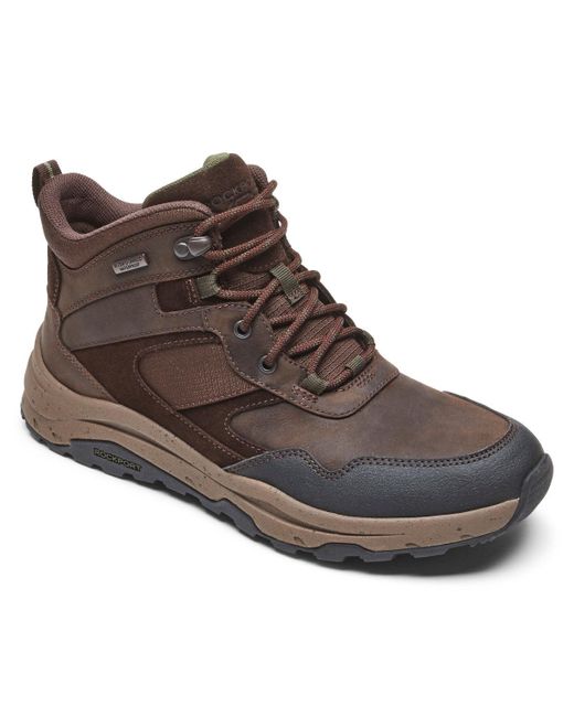 Rockport Suede Xcs Pathway Mid Boots in Suede (Brown) for Men | Lyst