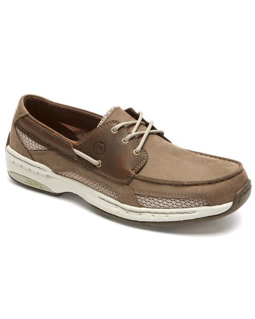 Rockport Dunham Captain Boat Shoe in Taupe (Gray) for Men Lyst