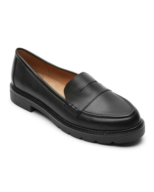 Rockport Leather S Kacey Penny Loafer Shoes in Leather Black (Black) | Lyst