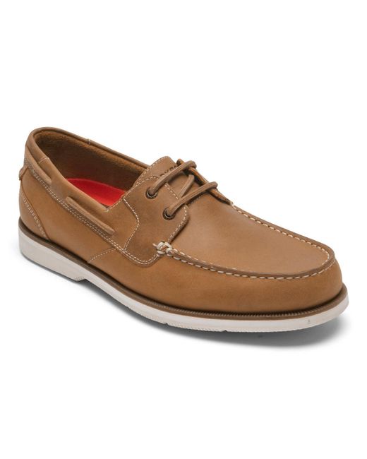 Rockport Leather Southport Boat Shoe in Brown for Men | Lyst