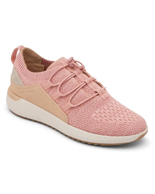 Rockport Canvas Cobb Hill S Skylar Bungee Sneakers in Pink | Lyst