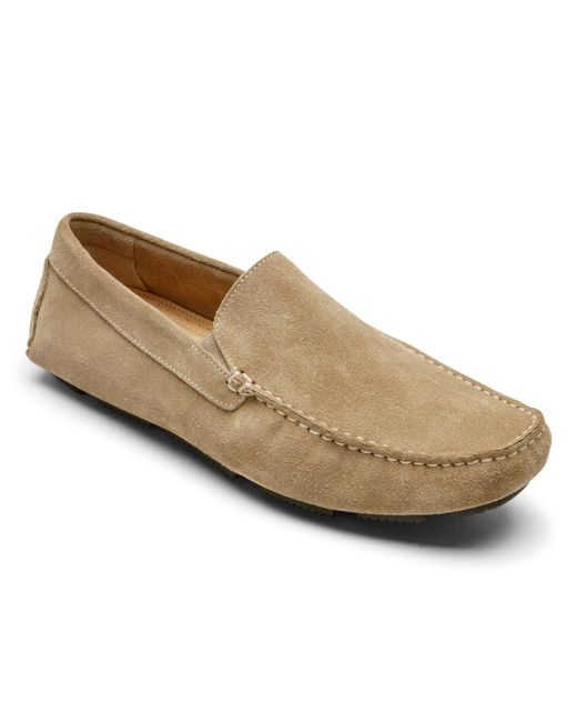Rockport Suede Rhyder Venetian Loafer Shoes for Men | Lyst