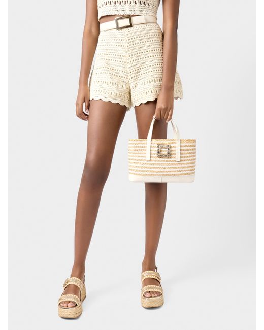 Roger Vivier Natural Viv' Skate Shopping Bag