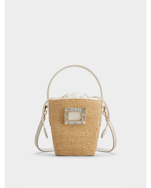 Roger Vivier White Viv' Skate Mini Bucket Bag