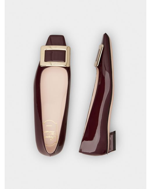Roger Vivier Red Belle Vivier Ballerinas