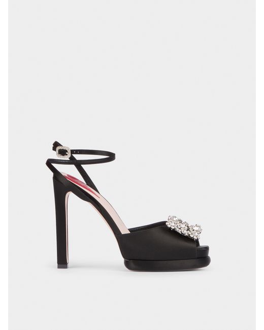 Sandalias efflorescence en raso Roger Vivier de color White