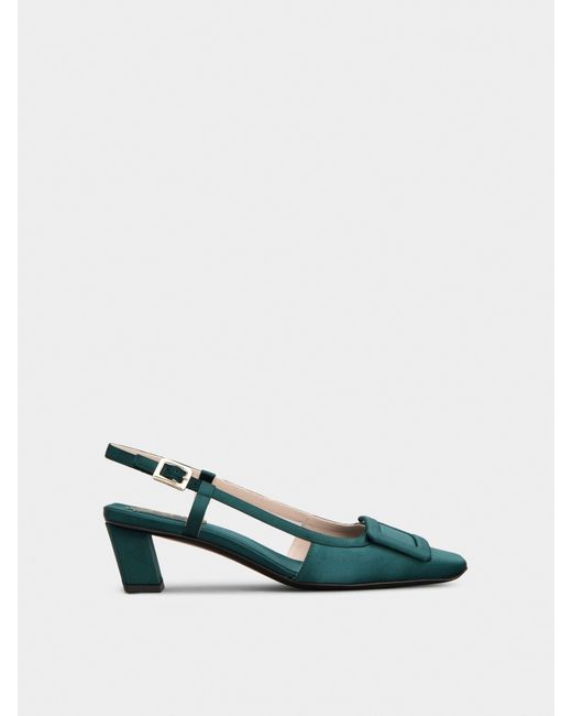 Roger Vivier Blue Belle Vivier Slingback Pumps