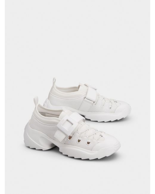 Roger Vivier White Viv' On The Run Trekky Sneakers
