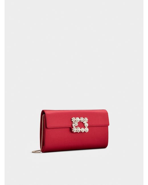 Roger Vivier Red Efflorescence Clutch