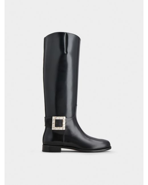Botas très vivier en piel Roger Vivier de color Black